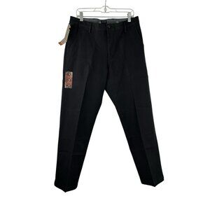 DOCKERS 34x32 Workday Khaki Pants Stretch Classic Smart 360 Flexible Waist Black